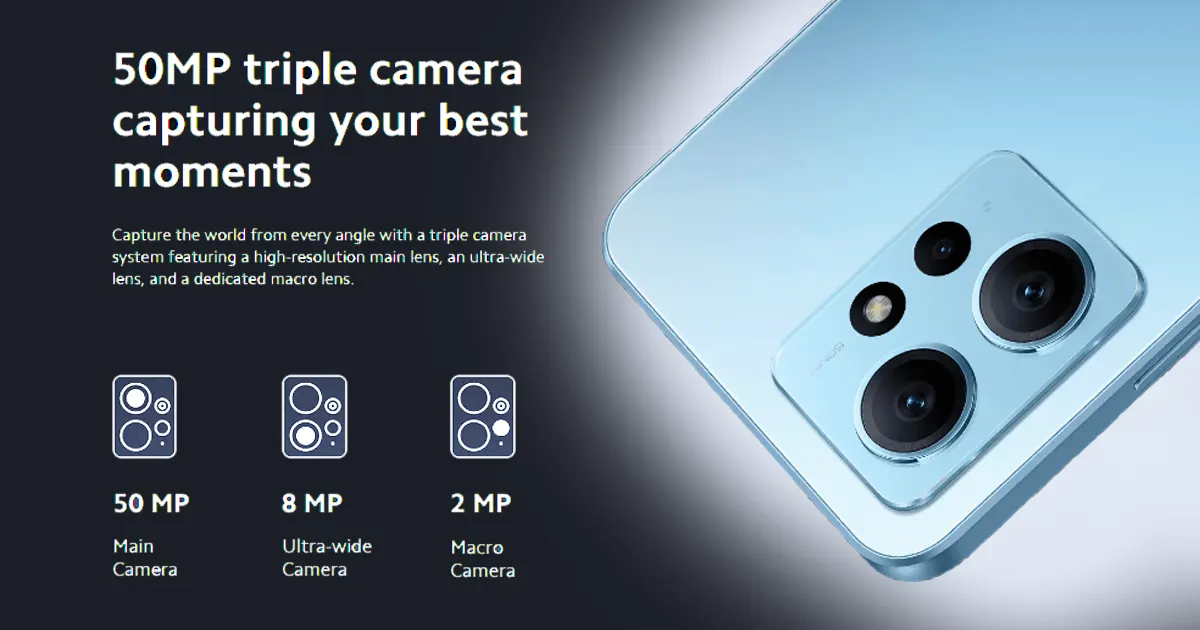 Redmi Note 12 50MP triple camera