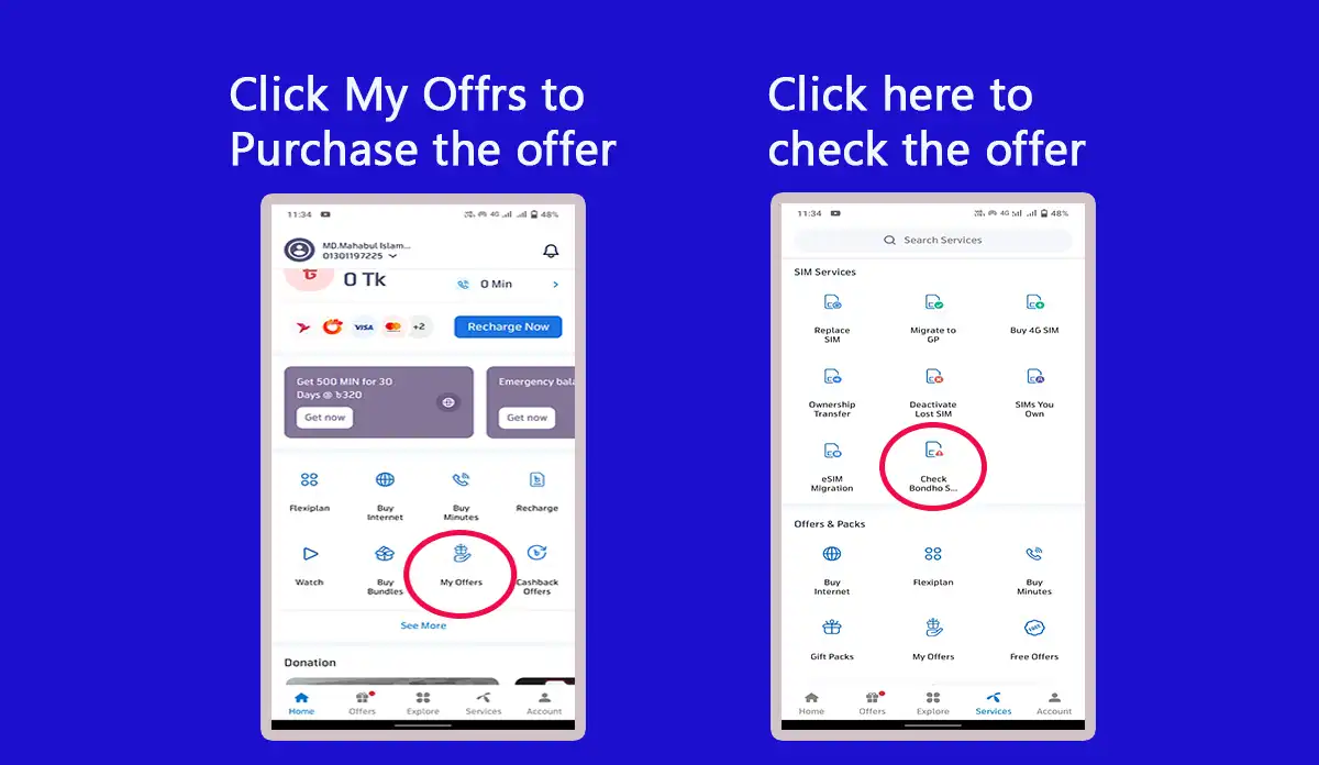GP bondho simoffer purchase and check process