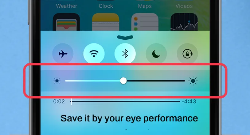 Reduce brightness for increase battery power
