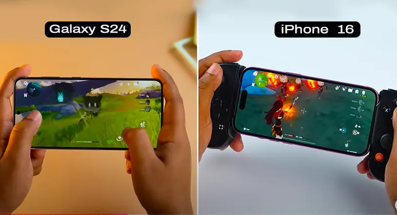 Samsung Galaxy S24 vs iPhone 16 Gaming performance test