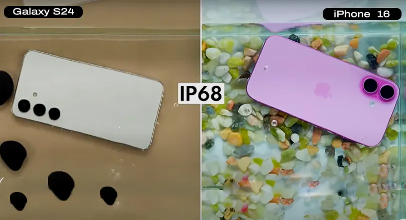 Samsung Galaxy S24 vs iPhone 16 durability 