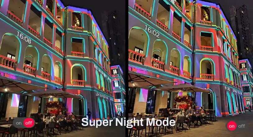 Super Night Mode Camera Comparation