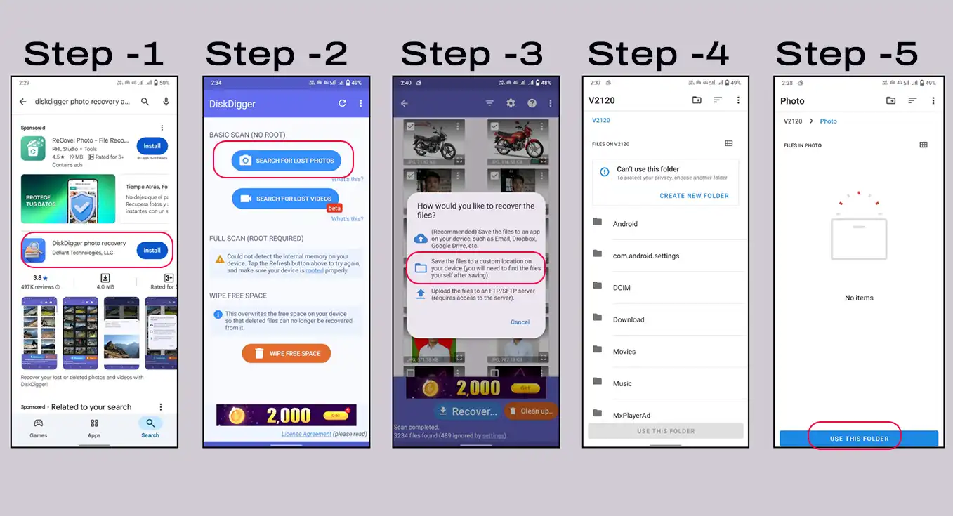 Recover Deleted Photos Using Photo Recovery Apps